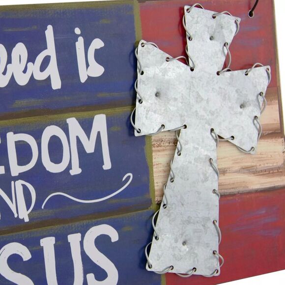 All I Need is Freedom and Jesus Patriotic Wall Art - Picture 3 of 5